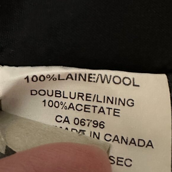 Women's 2pcs Wool Pinstriped Skirt Suit sz 8 -  Black - Picture 13 of 14